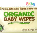 Organic Baby Wipes 50's Extra Large Wipes Bamboo