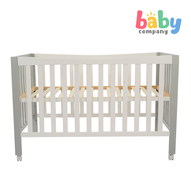 Baby Company 28x52 Wood Crib - Two-toned White and Gray