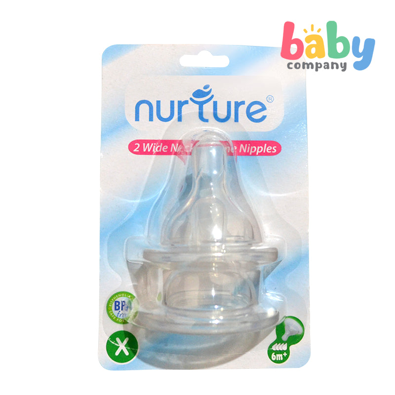 Nurture 2pcs Wide Neck Nipples - X-Cut