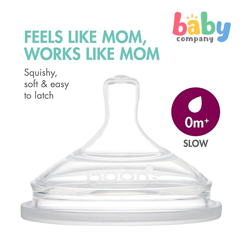 Boon 3-Pack Nursh Silicone Pouch Bottle 4oz/118ml - Blue Set