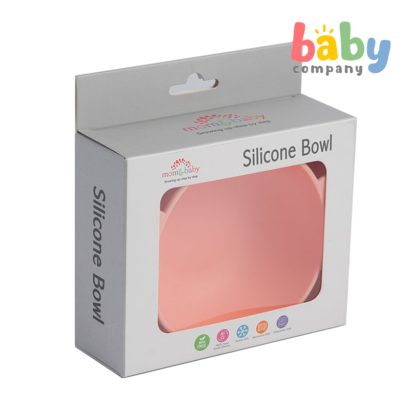 Mom & Baby Silicone Bowl, Elephant - Peach