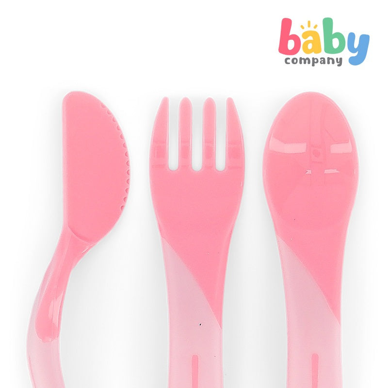 Twistshake Learn Cutlery - Pastel Pink