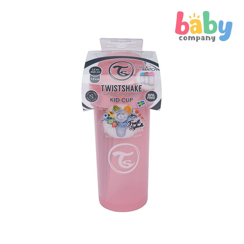 Twistshake Kid Cup 360ml 12+m - Pastel Pink