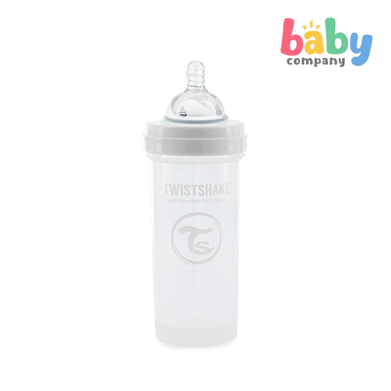 Twistshake Anti-Colic Feeding Bottle 8oz/260ml - White