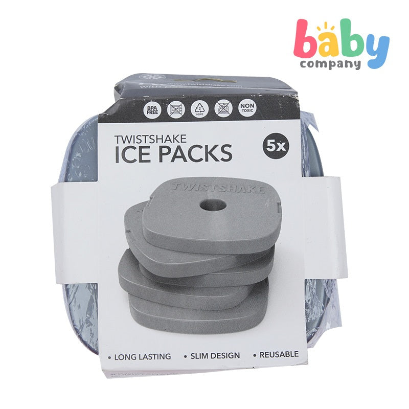 Twistshake Ice Packs 5pc/pk Grey