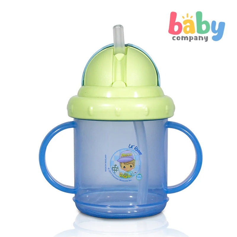 Precious Moments 2 Handle Cup with Flip Top Lid with Free Feeding Plate