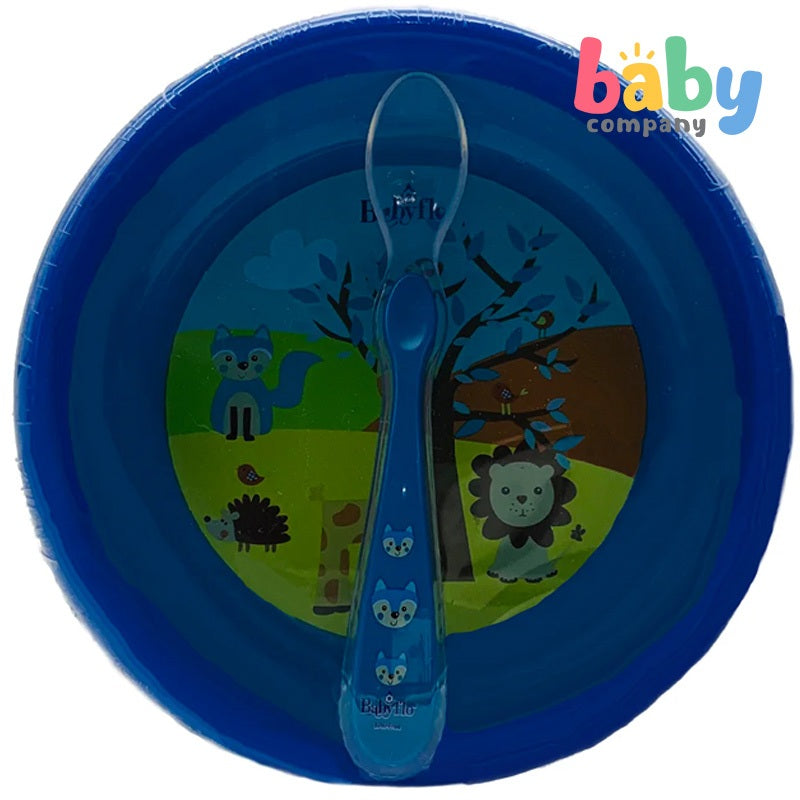 Babyflo Plate with Silicone Spoon