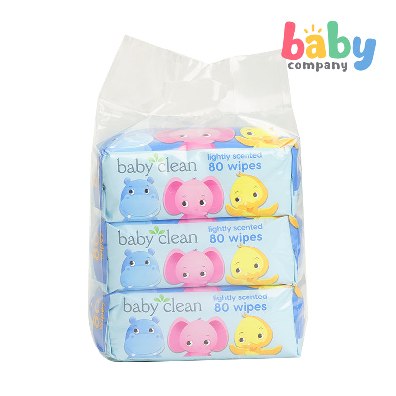 Buy 1 Take 1 Baby Clean Lightly Scented Wipes 80 Sheets (Pack of 3)