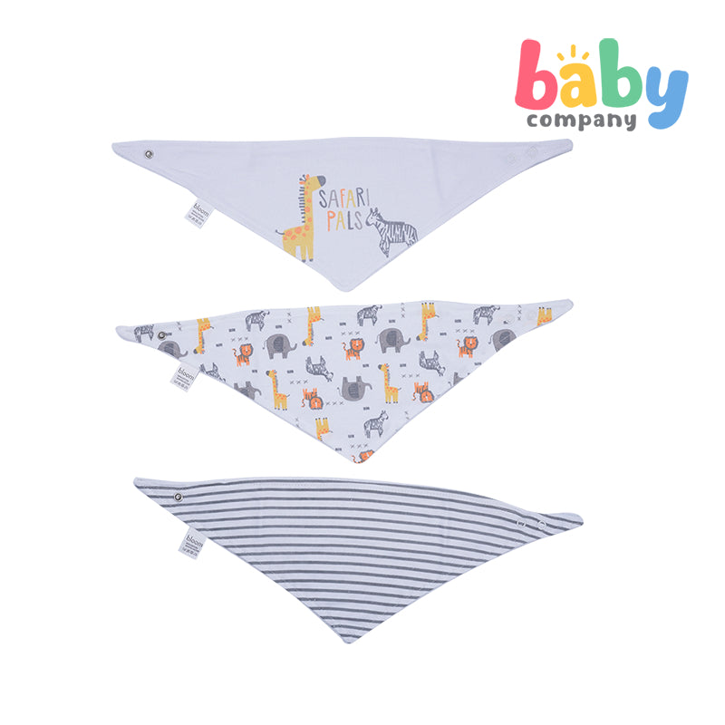 Bloom 3-Piece Bandana Bib - Safari & Lines