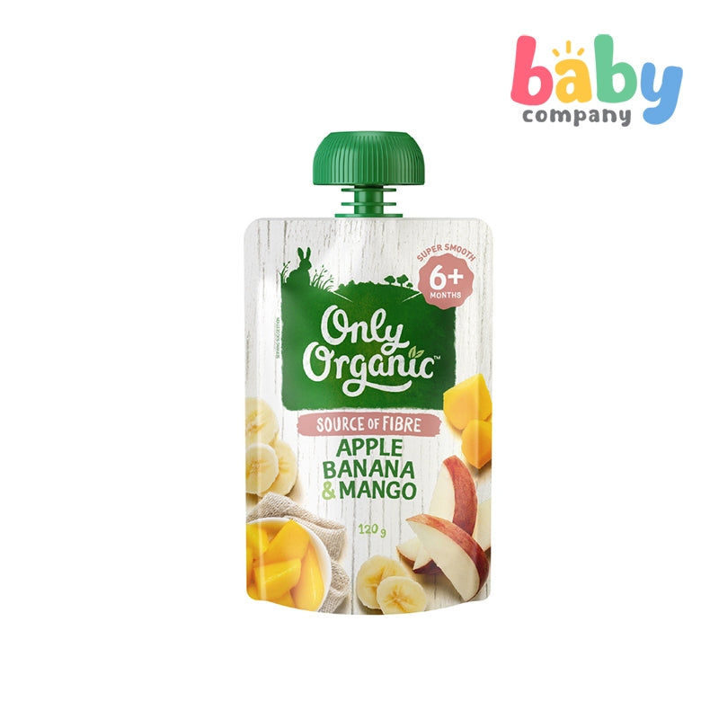 Only Organic Apple, Banana & Mango (6+ mos) 120g