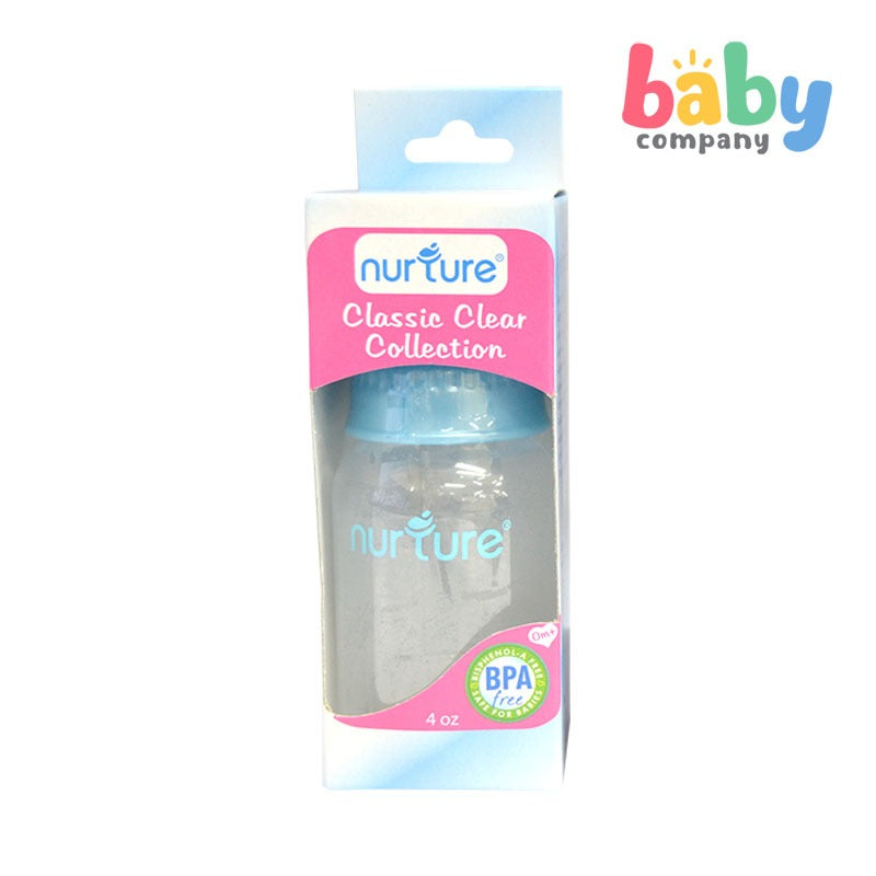 Nurture 4oz Classic Clear Feeding Bottle