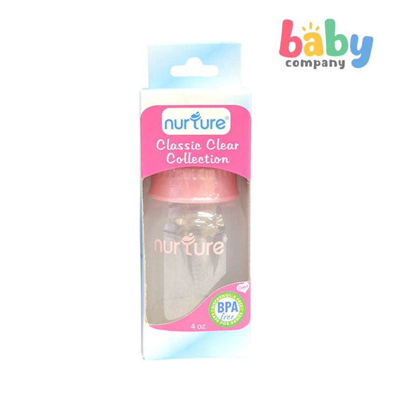 Nurture 4oz Classic Clear Feeding Bottle