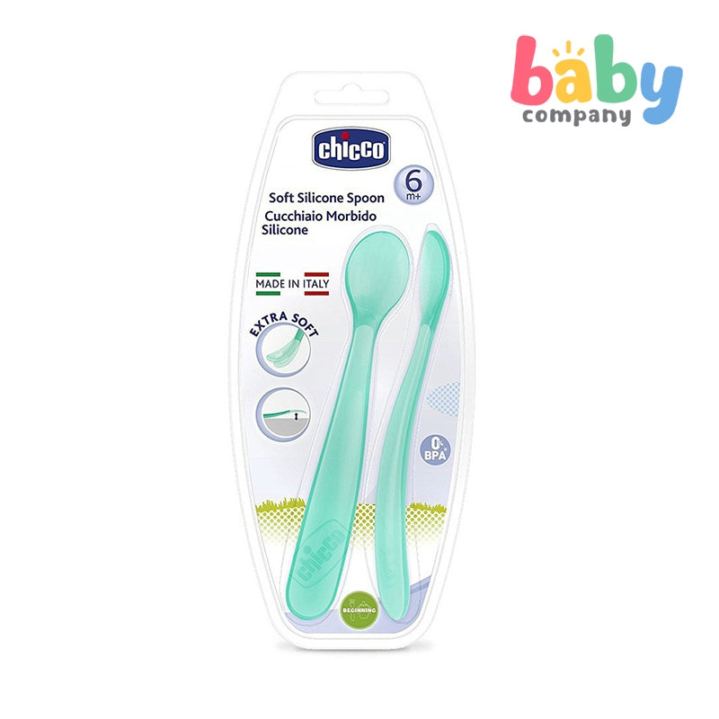 Chicco 2-Pack Soft Silicone Spoon 6M+