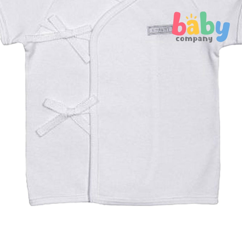 Enfant Short Sleeves Tie-Side Shirt, White