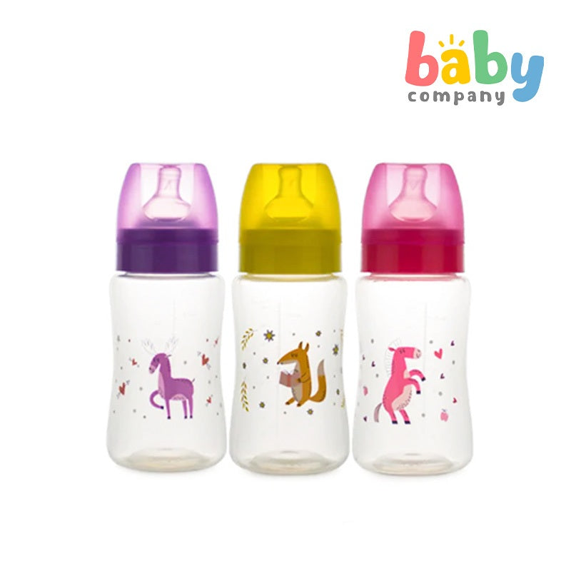 Coral Babies Wide-Neck Feeding Bottles - 8oz, Pack of 3