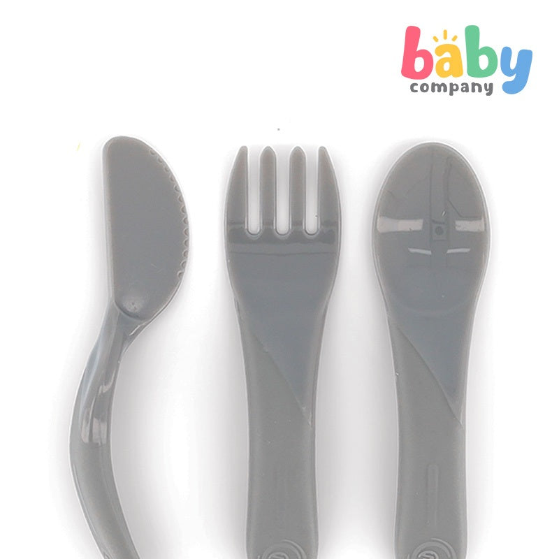 Twistshake Learn Cutlery 6+m - Pastel Grey