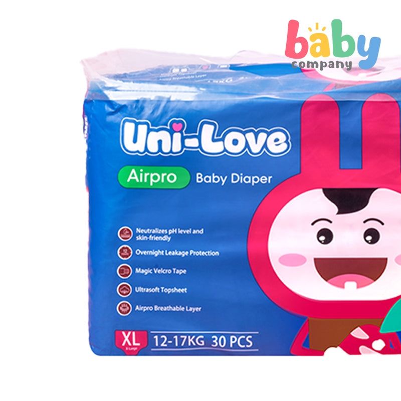 Uni-Love Airpro Baby Diaper - XL, 30s