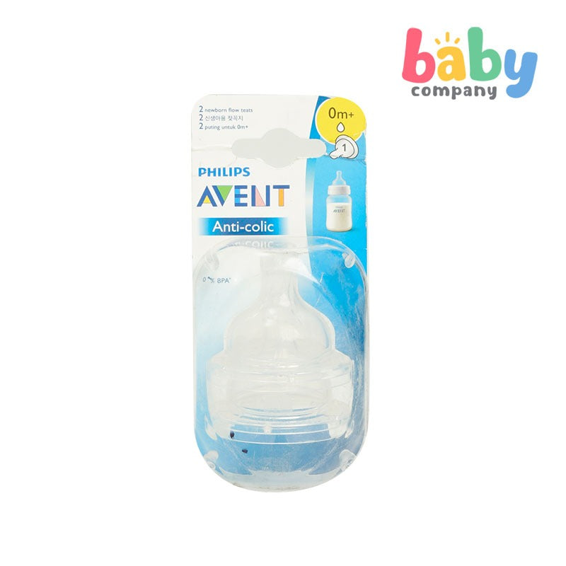 Philips Avent Anti-colic 2-pack Newborn Teats 0mo+