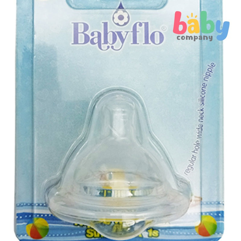 Babyflo Nipple Wideneck Silicone 1pc