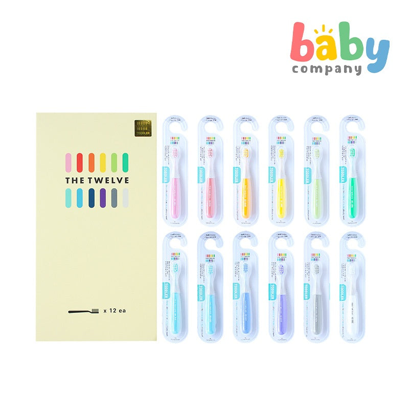 The Twelve Toddler Toothbrush in Pastel Color - 12 pcs