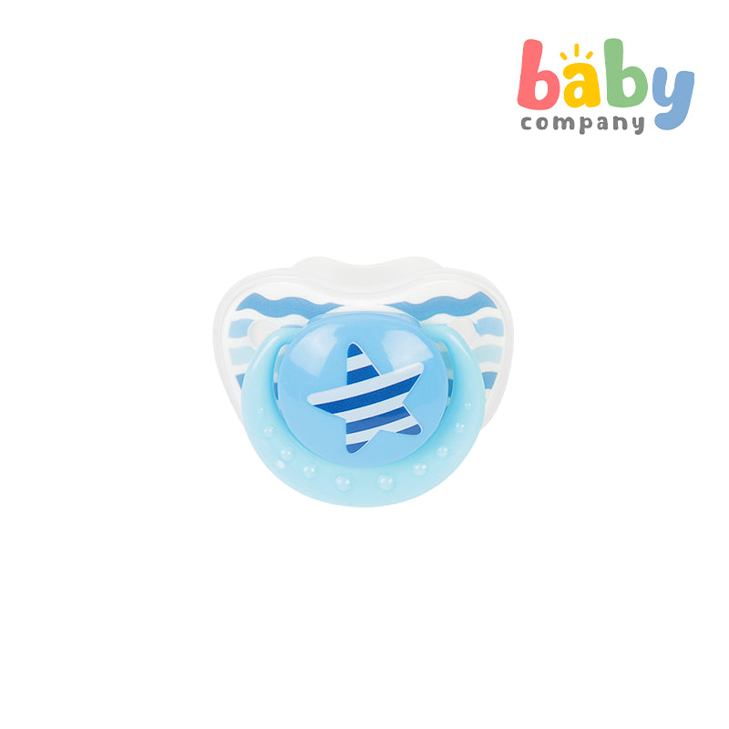 Mom & Baby Silicone Pacifier - Blue Star