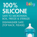 Boon 3-Pack Nursh Silicone Pouch Bottle 4oz/118ml - Blue Set