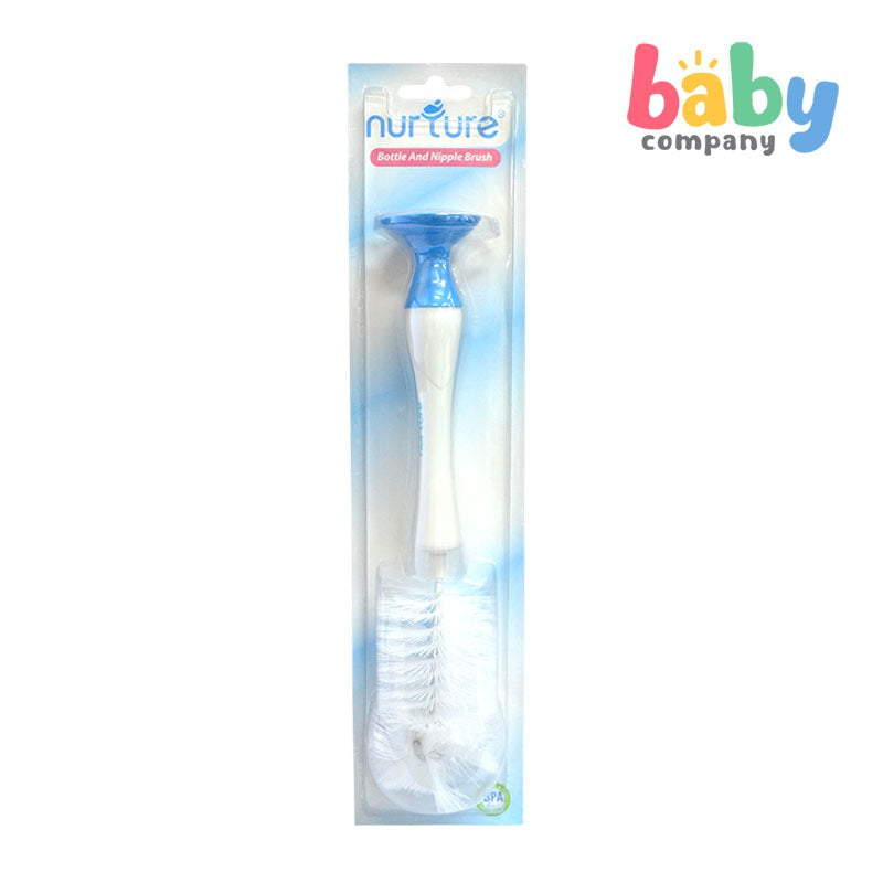 Nurture Polypropylene Bottle And Nipple Brush - Blue