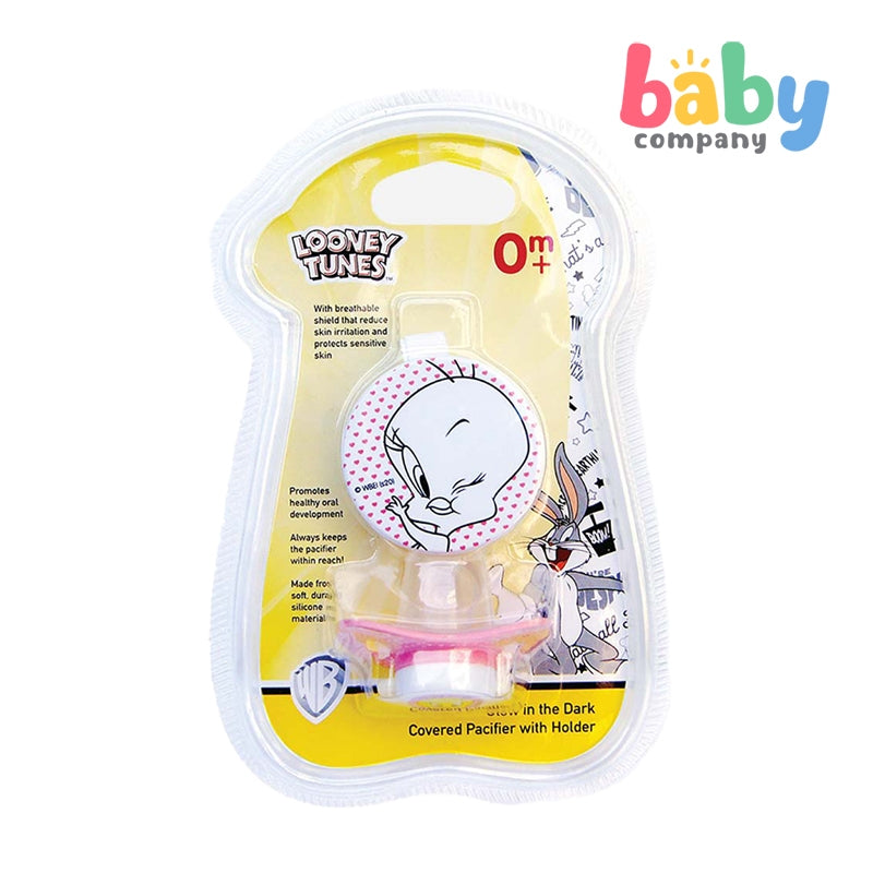 Looney Tunes Glow in the Dark Covered Pacifier with Holder