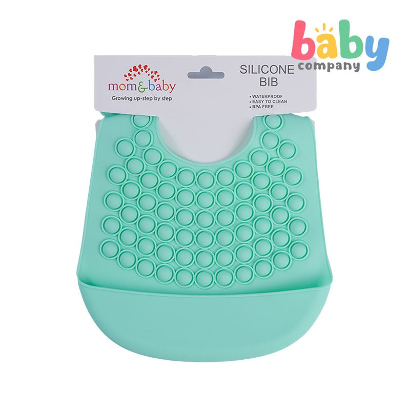 Mom & Baby Silicone Sensory Bib - Green