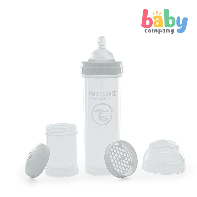 Twistshake Feeding Bottle Anti-Colic 330ml - White