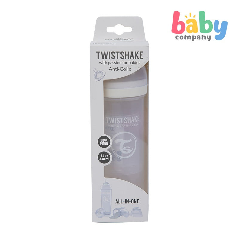 Twistshake Feeding Bottle Anti-Colic 330ml - White