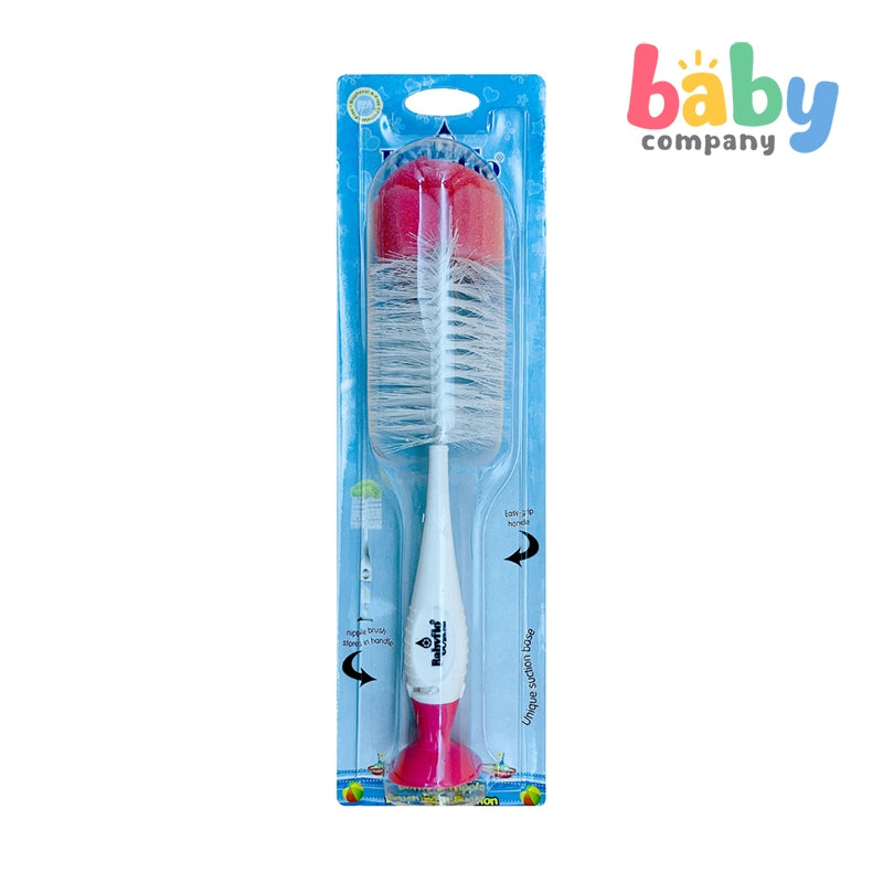 Babyflo Bottle & Nipple Brush with Suction