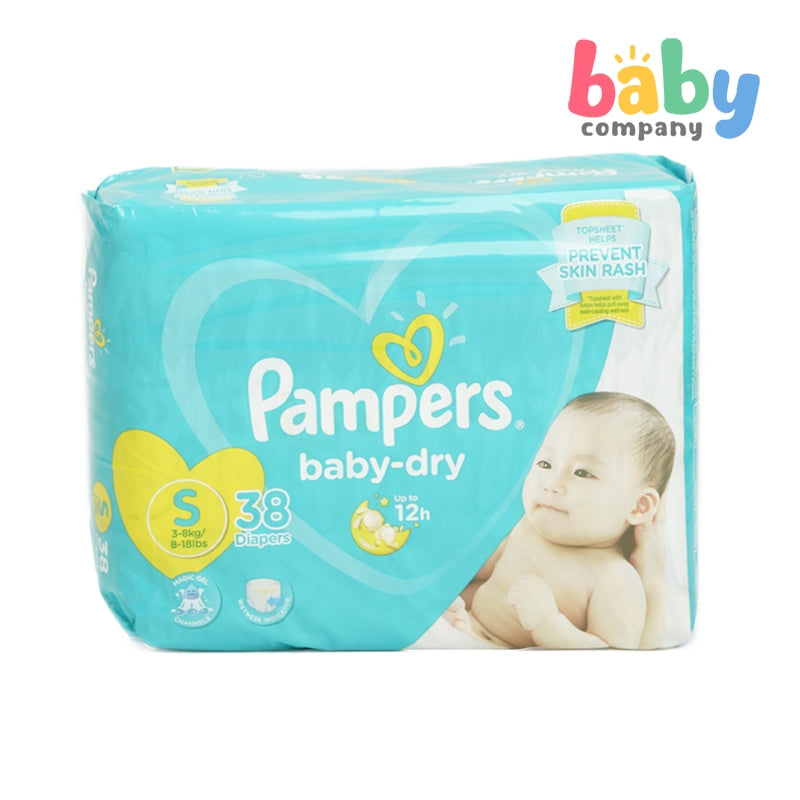 Pampers Baby Dry Taped Diapers Jumbo Pack - Small, 38s