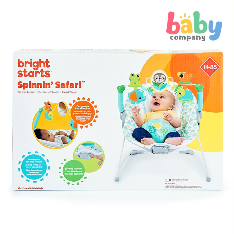 Kids II Bright Starts Spinnin Safari Vibrating Bouncer