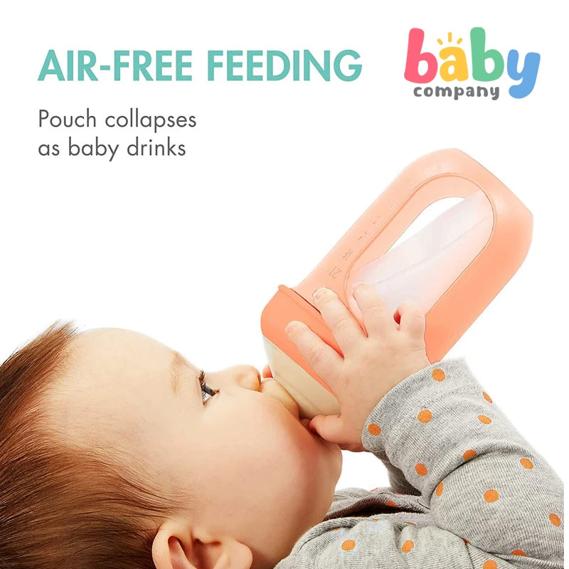 Boon 3-Pack Nursh Silicone Pouch Bottle 4oz/118ml - Multicolor Set