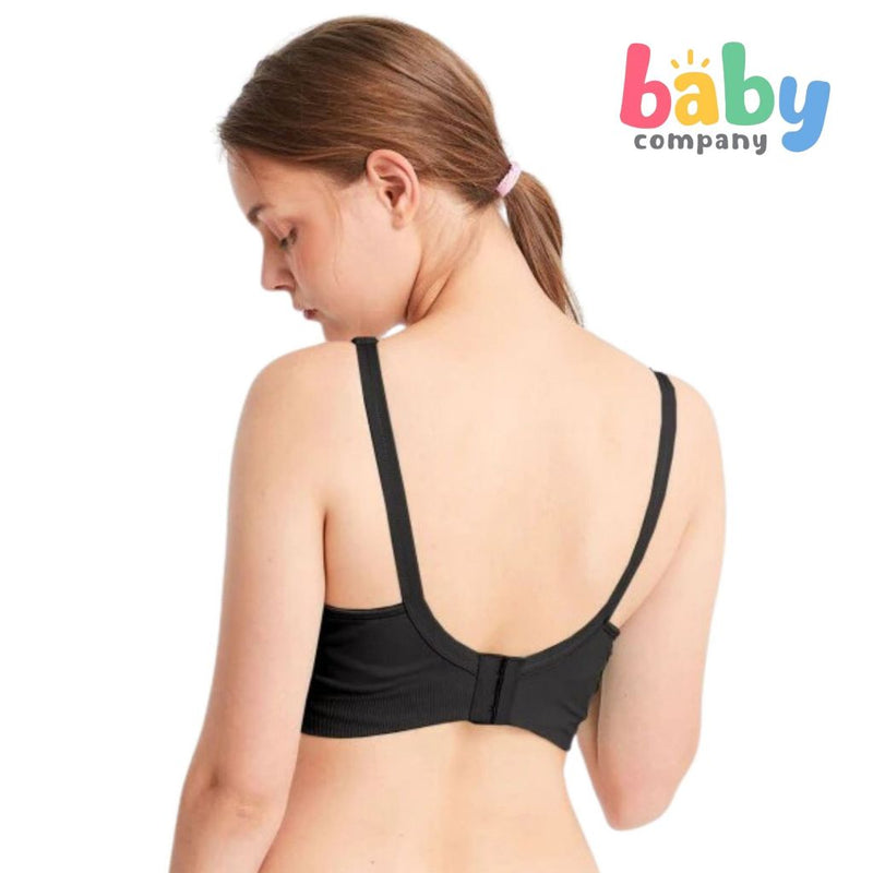 Mamaway Ultralight Anti-bacterial Seamless Maternity & Nursing Bra - Black