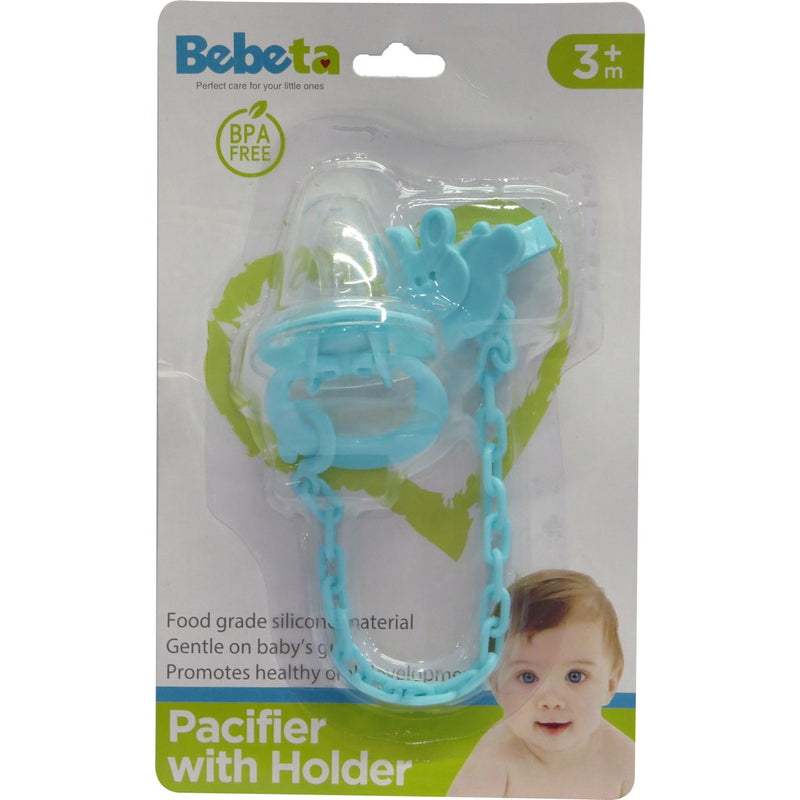 Bebeta Pacifier-Silicone With  Holder & Cover