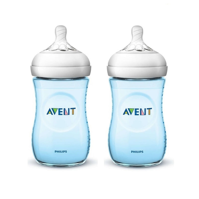 Philips Avent Natural Bottle 9oz Twin - Blue