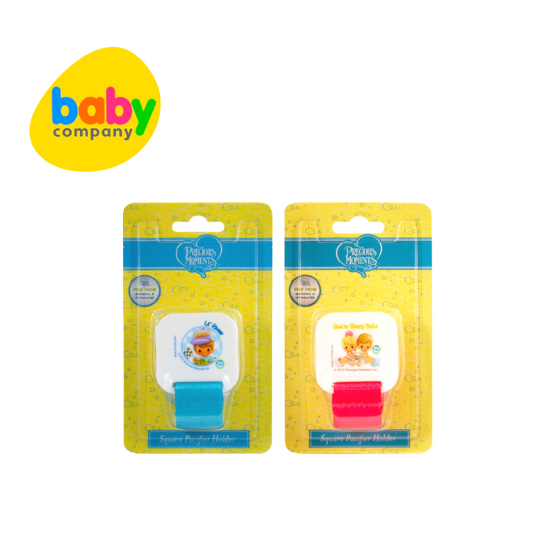 Precious Moments Square Clip Pacifier With Silicone Holder
