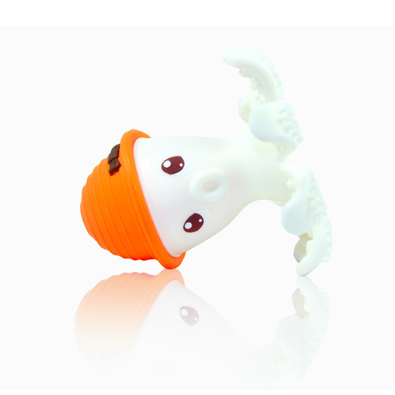 Mombella 3D Octopus Teether - Orange