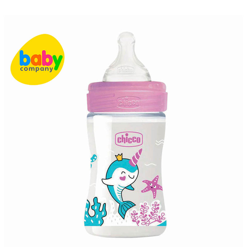 Chicco Wide-Neck Feeding Bottle - Girls