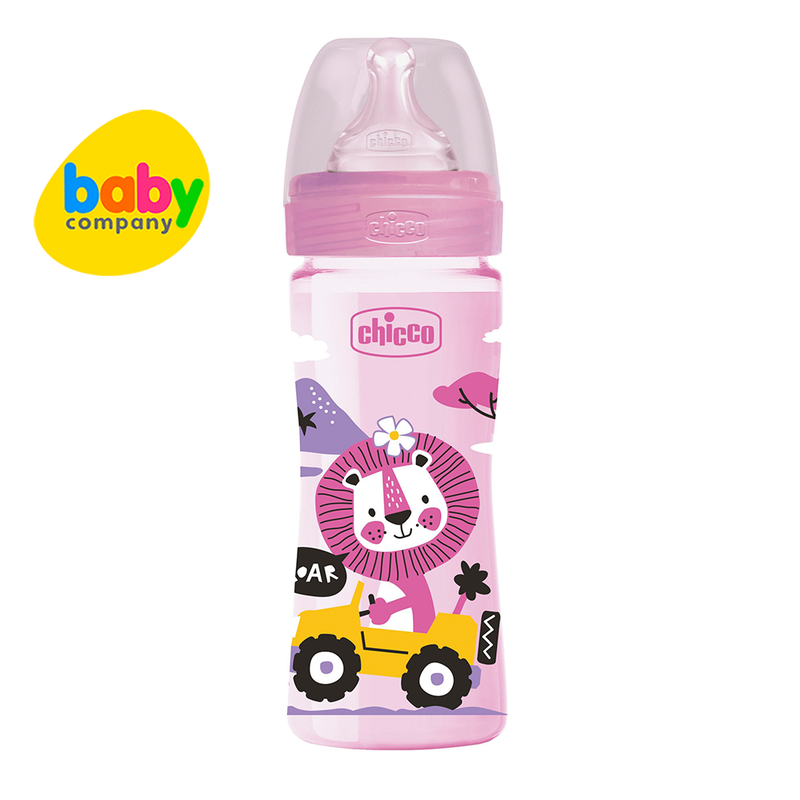 Chicco Wide-Neck Feeding Bottle - Girls