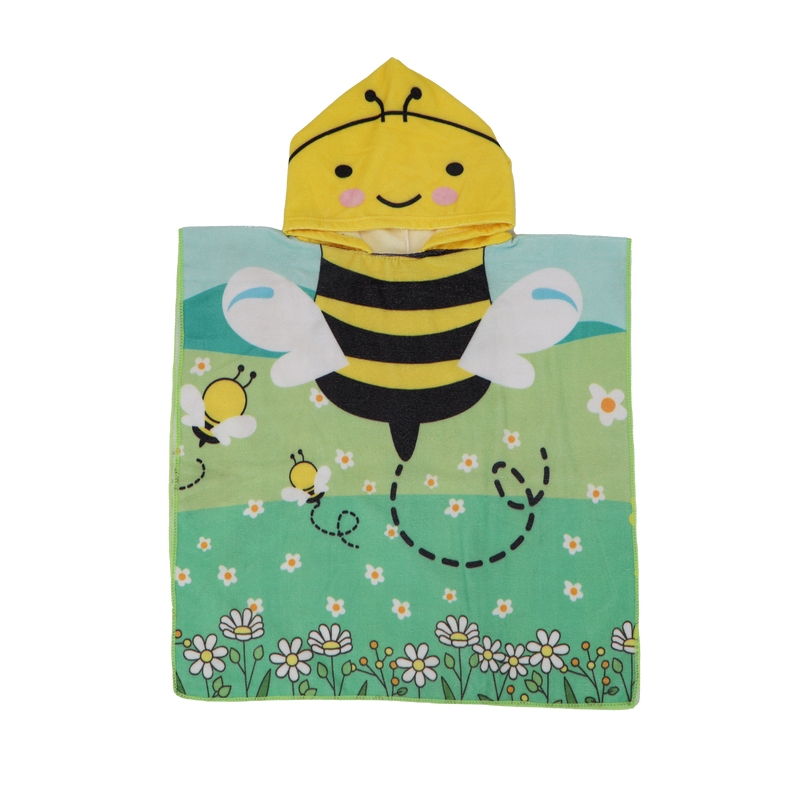 Bloom Printed Poncho Towel â€“ Bee