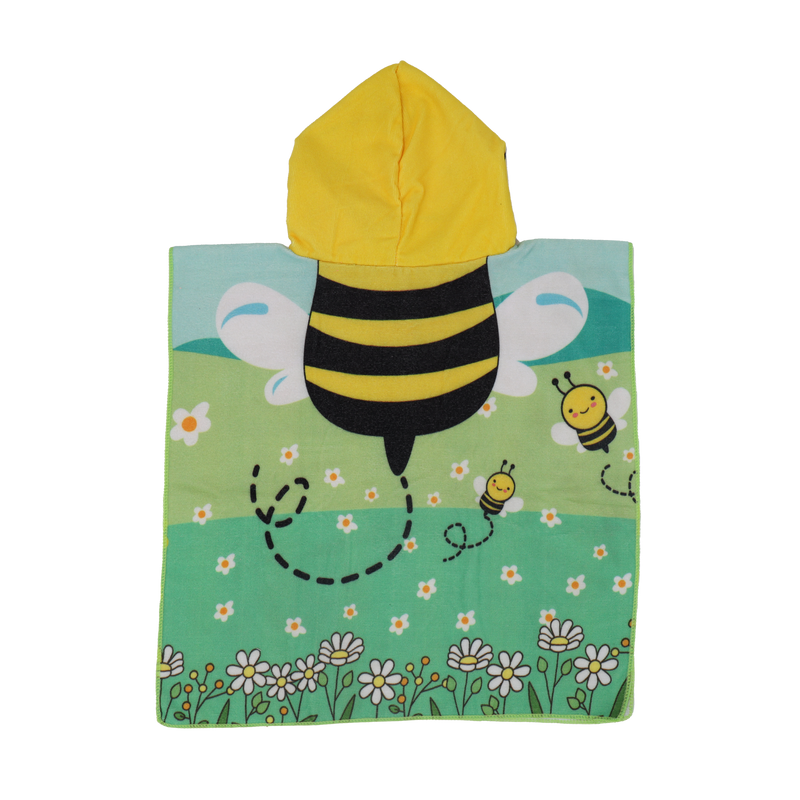 Bloom Printed Poncho Towel - Bee