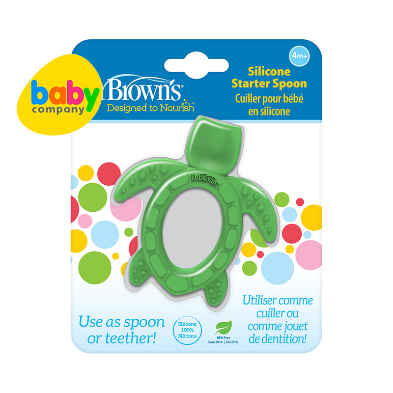 Dr. Brown's Silicone Starter 1 Pack Spoon- Turtle