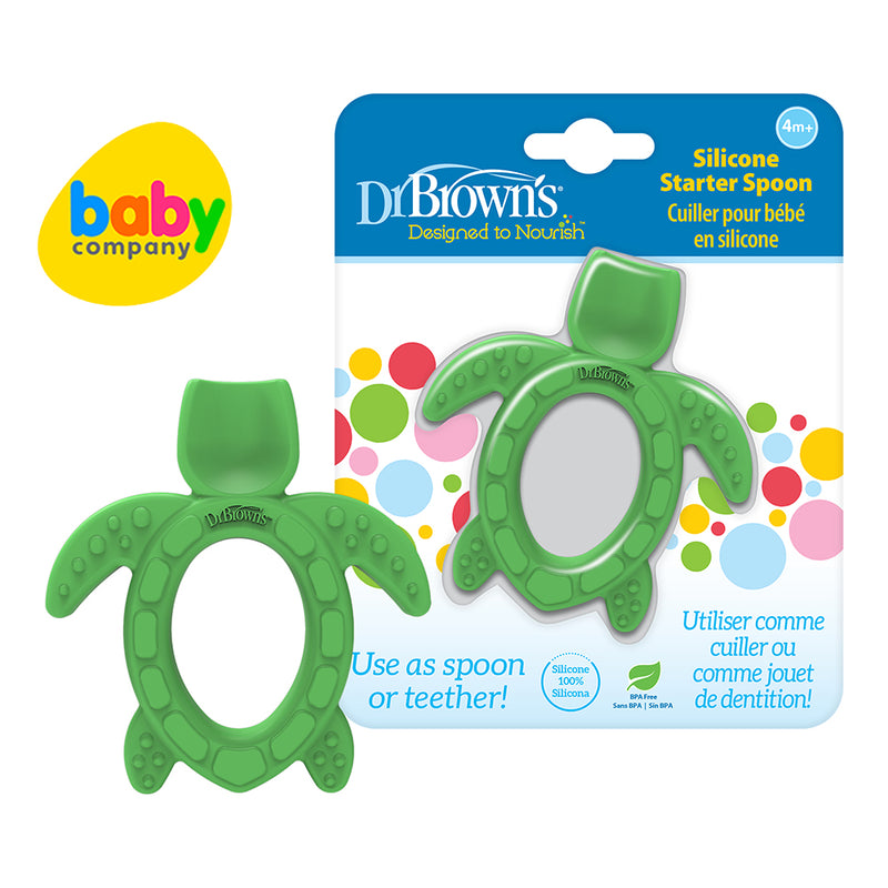 Dr. Brown's Silicone Starter 1 Pack Spoon- Turtle