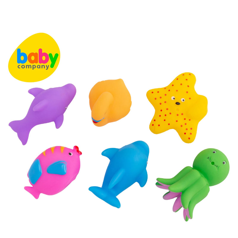 Playsmart 6 pc Squeeze Toys - Underwater Creatures