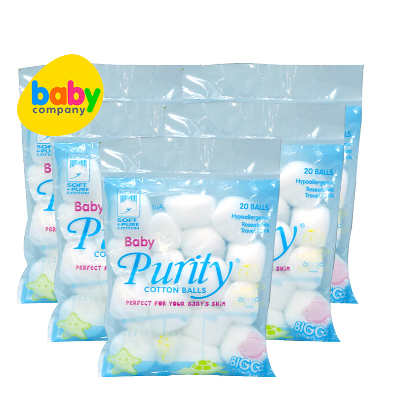 Baby Purity Cotton Balls 20s Pack of 5