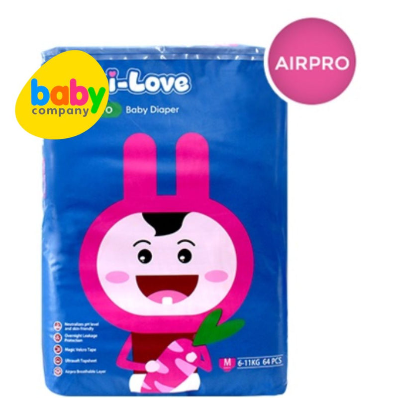 Uni-Love Airpro Baby Diaper Big Pack 64s - Medium Pack of 1