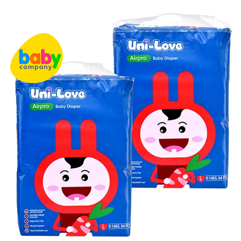 Unilove AirPro Tape Large Diapers 64s Buy 2 Save Php200